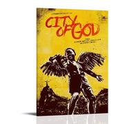 LNSXYSCQ Poster sur toile City of God classique et merveilleux films et séries télévisées - Art mural décoratif pour chambre à coucher - 50 x 75 cm - Style cadre
