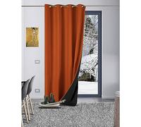 LNT France - 1 Rideau Occultant Thermique Isolant - Anti Froid - Anti Chaud - GALEO - 140 x 260 cm - Œillets (Poterie)