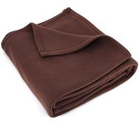 LNT France Couverture Polaire pour Lit et Canapé, 180 x 220 cm, 100% Polyester traité - Non feu - Couverture Ultra Chaude, Ultra Douce (Chocolat)