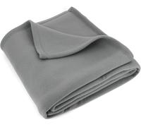 LNT France Couverture Polaire pour Lit et Canapé, 220 x 240 cm, 100% Polyester - traité Non-feu - Couverture Ultra Chaude, Ultra Douce (Acier)
