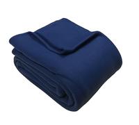 LNT France Couverture Polaire XXL pour Lit et Canapé, 240 x 260 cm, 100% Polyester - traité Non-feu - Couverture Ultra Chaude, Ultra Douce (Abysse)
