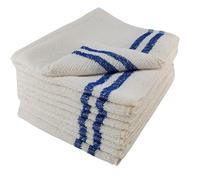 LNT France - Lot 10 Serpillières Bouclées Blanche 50x60 cm - Chiffon de Nettoyage Ultra-Absorbant - Lavable, Durable, Idéal Sols, Carrelage, Maison, Usage Professionnel et Domestique