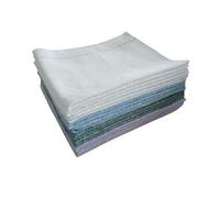 LNT France - Lot de 10 Serpillères Couleurs absorbantes Coton/Viscose 50 x 60 - fabriquées en France - Lavable et résistente - très absorbante.