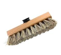 LNT France - Lot de 3 brosses Lave-Pont 22 cm Imitation chiendent - Manche Bois 1,25 m - Monture Bois - pour Laver récurer ponts terrasses carrelages sols Tapis - Douille vissante Plastique