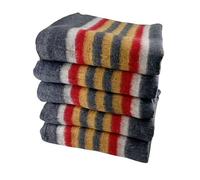 LNT France - Lot de 5 Couvertures Epaisses de Protections de Meubles pour Déménagement, Transport et Stockage-150x200 cm - 410 gr/m²- couverture 100% Textile Recyclé. (5 Rouges)