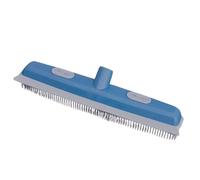 LNT Les Nouveaux Textiles - Brosse Silicone Caoutchouc, avec Raclette Intégrée - pour Balai Coiffeur - Anti Poils d'animaux - Accroches pour Serpillière - Lavage Sol, Tapis, Intérieur & Extérieur