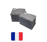 LNT Les Nouveaux Textiles - Lot de 10 Couvertures de Déménagement 150 x 200 cm - Protection Meubles - Très Haute Résistance, 330 gr/m² - 100% Fibres Recyclées - Fabriqué en France