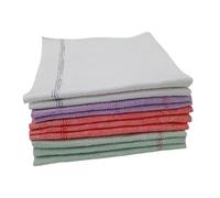 LNT Les nouveaux textiles - Lot de 10 Serpillères Couleurs absorbantes Coton/Viscose 50 x 60 - fabriquées en France - Lavable et résistente - très absorbante.