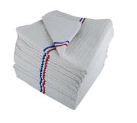 LNT Les nouveaux textiles - Lot de 10 Serpillères Gaufrées Blanches 60 x 100 cm - Haute Résistance - Grand Pouvoir Absorbant - Idéal pour Tout Type de Sol - Fabriqué en France