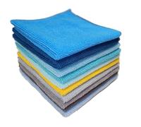 LNT - Lot 10 Chiffons de Nettoyage en Microfibre, Serviettes en Microfibre Super Absortant, Séchage Rapide,Non Pelucheux, Doux et Réutilisable, pour Cuisine, Voiture, Vitre, Salle de Bain, 30 x 30 cm