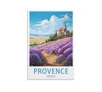 LNUYITR Poster vintage sur toile de France Provence - Décoration murale moderne pour chambre à coucher - 20 x 30 cm