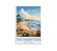 LNUYITR Poster vintage sur toile The Hamptons Long Island - Décoration murale moderne pour chambre à coucher - 30 x 45 cm