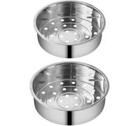 Lnwwrv 2 pièces de Grille à Vapeur Ronde en Acier Inoxydable de qualité Alimentaire - Panier Vapeur en métal pour cuiseur à Riz, Batterie de Cuisine pour légumes, Poisson et Viande