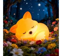 Lnwwrv Veilleuse Mignonne en Forme de Renard, alimentée par USB, Tactile avec minuterie réglable, Lampe décorative de Chevet, Cadeau de Noël pour Petit ami et Petite Amie Pendant Les Vacances