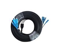 LNWZVMZFV Câble de dérivation à fibre optique extérieur, FTTH 4 conducteurs, fibre monomode, cordon de raccordement avec connecteur SC UPC(SC UPC SC UPC 100m)