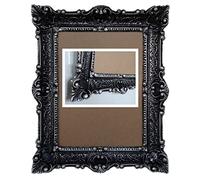 Lnxp Cadre photo baroque antique en noir/argenté bicolore avec verre 56 x 46 cm Rectangle pour photos 30 x 40 cm ou 40 x 30 cm