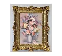 Lnxp Magnifique tableau Nature morte 56 x 46 cm Photos Baroque Antique Cadre Fleurs Paradis 50B