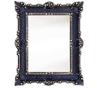 Lnxp Miroir mural - 56 x 46 cm - Noir avec or - Double couleur - Opérateur Renaissance - Pratique, nostalgie antique - Baroque Repro - Style baroque - 50SP
