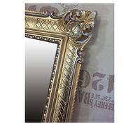 Lnxp Miroir Mural Baroque Miroir en Or et Argent Bicolore 90x70 cm Baroque Antique Rococo Shabby Chic Renaissance Art Nouveau Rétro Design avec Ornements Luxueux Magnifique