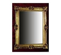 Lnxp Miroir mural intemporel style baroque doré 90 x 70 cm antique baroque rococo shabby chic Renaissance jeunesse design rétro rapprochement de noms luxueux