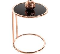 Lnxp Repro Table basse design en cuivre noir Table d'appoint Table d'appoint Table d'appoint Style Nouveau Hauteur 55 cm x Ø 40 cm