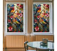 Film Fenetre Anti Regard Géométrie Animaux Fleurs Film Occultant Fenêtre Film Opaque Vitrage Film Opaque Fenetre Auto Adhésif Occultant Fenetre Brise Vue Fenetre Film Vitre Anti Regard 45x100cm/2 Pcs