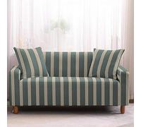 LNXSESN Housse Clic ClacRayures Beiges Housse de Canapé d'angle Spandex Extensible Housse Canape Amovible Lavable Housse Fauteuil Moderne Universel Antidérapant Housse de Clic Clac 2 Pièces