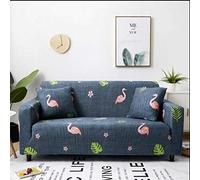 LNXSESN Housse de Canape 3 Places avec Accoudoirs Flamant Rose Vert Housses de Canapé Spandex Housse de Canapé d'angle Moderne Antidérapant Housse Fauteuil Universel Housse Canape Extensible