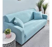LNXSESN Housse de Canape 3 Places avec AccoudoirsBleu Clair Housses de Canapé Spandex Housse de Canapé d'angle Moderne Antidérapant Housse Fauteuil Universel Housse Canape Extensible