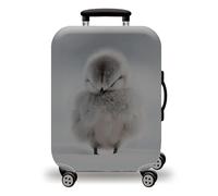 LNXSESN Housse Protection Valise Animal Gris Minimaliste Housse de Valise Lavable Elastique Anti-Rayures Protege Valise Réutilisable avec Zippé Résistant Housses de Valises pour 22-25 Pouces