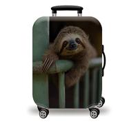LNXSESN Housse Protection Valise Animaux De Bambou Vert Housse de Valise Lavable Elastique Anti-Rayures Protege Valise Réutilisable avec Zippé Résistant Housses de Valises pour 22-25 Pouces