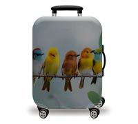 LNXSESN Housse Protection Valise Arbre Animal Jaune Housse de Valise Lavable Elastique Anti-Rayures Protege Valise Réutilisable avec Zippé Résistant Housses de Valises pour 29-32 Pouces