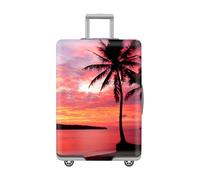 LNXSESN Housse Protection Valise Arbre Rouge Noir Housse De Valise Lavable Elastique Anti-Rayures Protege Valise De Voyage Soute Réutilisable avec Zippé Résistant pour 19-21 Pouces