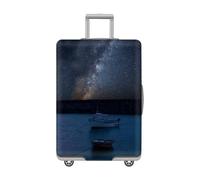 LNXSESN Housse Protection Valise Bleu Noir Galaxie Housse De Valise Lavable Elastique Anti-Rayures Protege Valise De Voyage Soute Réutilisable avec Zippé Résistant pour 26-28 Pouces