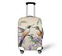 LNXSESN Housse Protection Valise Colibri Vert Violet Housse de Valise Lavable Elastique Anti-Rayures Protege Valise Réutilisable avec Zippé Résistant Housses de Valises pour 29-32 Pouces