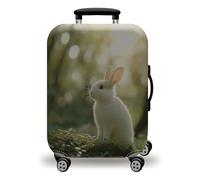 LNXSESN Housse Protection Valise Crème Verte Blanche Housse de Valise Lavable Elastique Anti-Rayures Protege Valise Réutilisable avec Zippé Résistant Housses de Valises pour 19-21 Pouces