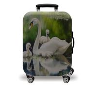 LNXSESN Housse Protection Valise Crème Verte Blanche Housse de Valise Lavable Elastique Anti-Rayures Protege Valise Réutilisable avec Zippé Résistant Housses de Valises pour 19-21 Pouces