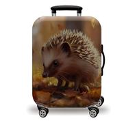 LNXSESN Housse Protection Valise Feuille D'Érable Hedgehog Housse de Valise Lavable Elastique Anti-Rayures Protege Valise Réutilisable avec Zippé Résistant Housses de Valises pour 29-32 Pouces