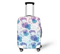 LNXSESN Housse Protection Valise Feuilles De Palmier Violet Housse de Valise Lavable Elastique Anti-Rayures Protege Valise Réutilisable avec Zippé Résistant Housses de Valises pour 22-25 Pouces