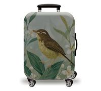 LNXSESN Housse Protection Valise Feuilles Vertes Animal Housse de Valise Lavable Elastique Anti-Rayures Protege Valise Réutilisable avec Zippé Résistant Housses de Valises pour 26-28 Pouces