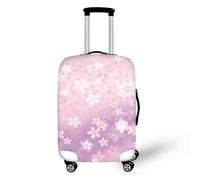 LNXSESN Housse Protection Valise Fille Fleur Rose Housse de Valise Lavable Elastique Anti-Rayures Protege Valise Réutilisable avec Zippé Résistant Housses de Valises pour 26-28 Pouces