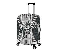 LNXSESN Housse Protection Valise Fleur Bohémienne Blanche Housse de Valise Lavable Elastique Anti-Rayures Protege Valise Réutilisable avec Zippé Résistant Housses de Valises pour 19-21 Pouces