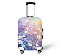 LNXSESN Housse Protection Valise Graffiti Violet Abstrait Housse de Valise Lavable Elastique Anti-Rayures Protege Valise Réutilisable avec Zippé Résistant Housses de Valises pour 29-32 Pouces