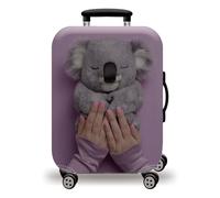 LNXSESN Housse Protection Valise Gris Violet Clair Housse de Valise Lavable Elastique Anti-Rayures Protege Valise Réutilisable avec Zippé Résistant Housses de Valises pour 29-32 Pouces