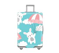 LNXSESN Housse Protection Valise Lapin Bleu Ciel Housse De Valise Lavable Elastique Anti-Rayures Protege Valise De Voyage Soute Réutilisable avec Zippé Résistant pour 26-28 Pouces