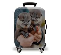 LNXSESN Housse Protection Valise Modèles Animaux Abstraits Housse de Valise Lavable Elastique Anti-Rayures Protege Valise Réutilisable avec Zippé Résistant Housses de Valises pour 26-28 Pouces