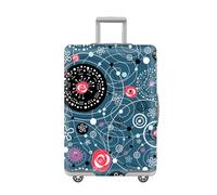 LNXSESN Housse Protection Valise Noir Rose Bleu Housse De Valise Lavable Elastique Anti-Rayures Protege Valise De Voyage Soute Réutilisable avec Zippé Résistant pour 22-25 Pouces