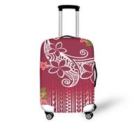 LNXSESN Housse Protection Valise Retro Rouge Vert Housse de Valise Lavable Elastique Anti-Rayures Protege Valise Réutilisable avec Zippé Résistant Housses de Valises pour 29-32 Pouces