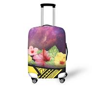 LNXSESN Housse Protection Valise Violet Jaune Citron Housse de Valise Lavable Elastique Anti-Rayures Protege Valise Réutilisable avec Zippé Résistant Housses de Valises pour 22-25 Pouces