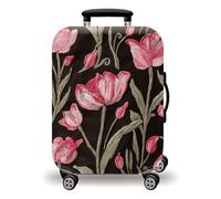 LNXSESN Housse Valise Abstrait Noir Rose Housse de Valise Lavable Elastique Anti-Rayures Protege Valise Voyage Réutilisable avec Zippé Résistant Housses de Valises pour 29-32 Pouces